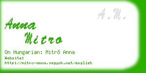 anna mitro business card
